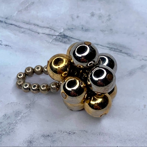 Tarina Tarantino Gold & Silver Beaded Stretch Ring